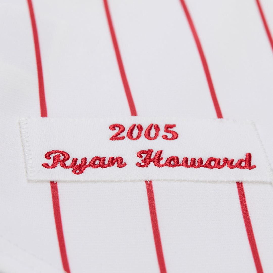 Philadelphia Phillies Ryan Howard Mitchell & Ness Cooperstown Authentic Jersey - White MLB Team Jersey Baseball Fan Apparel