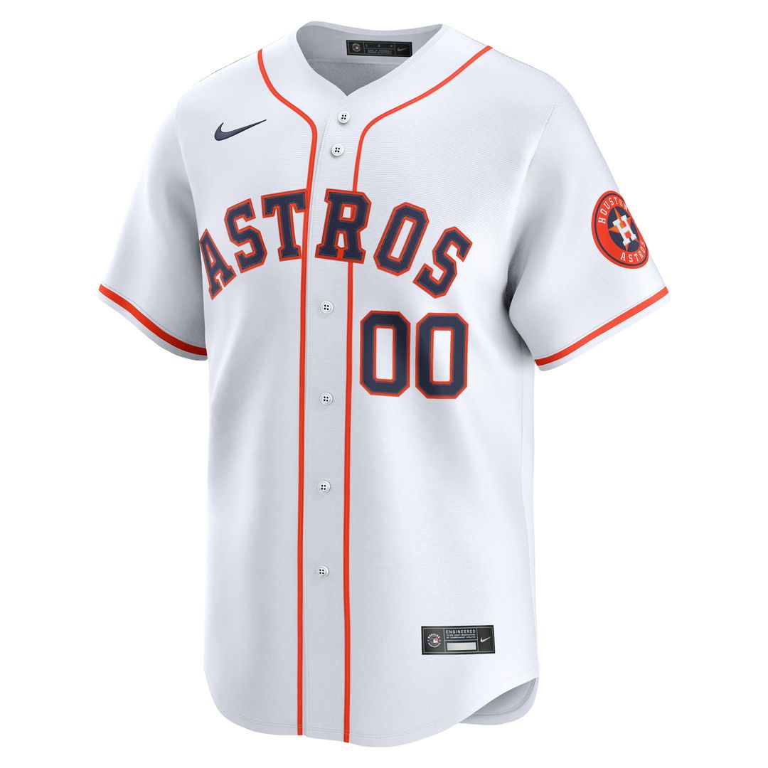 Houston Astros Nike Home Limited Custom Jersey - White MLB Team Jersey Baseball Fan Apparel