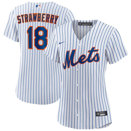 New York Mets Darryl Strawberry Nike Women's Home Replica Player Jersey - White MLB Team Jersey Baseball Fan Apparel