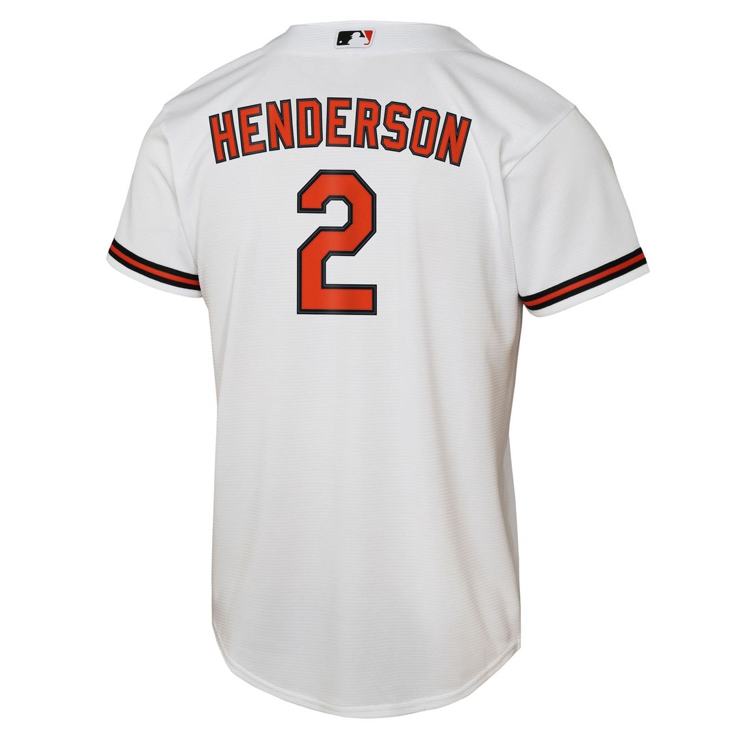 Baltimore Orioles Gunnar Henderson Nike Youth Home Replica Player Jersey - White MLB Team Jersey Baseball Fan Apparel