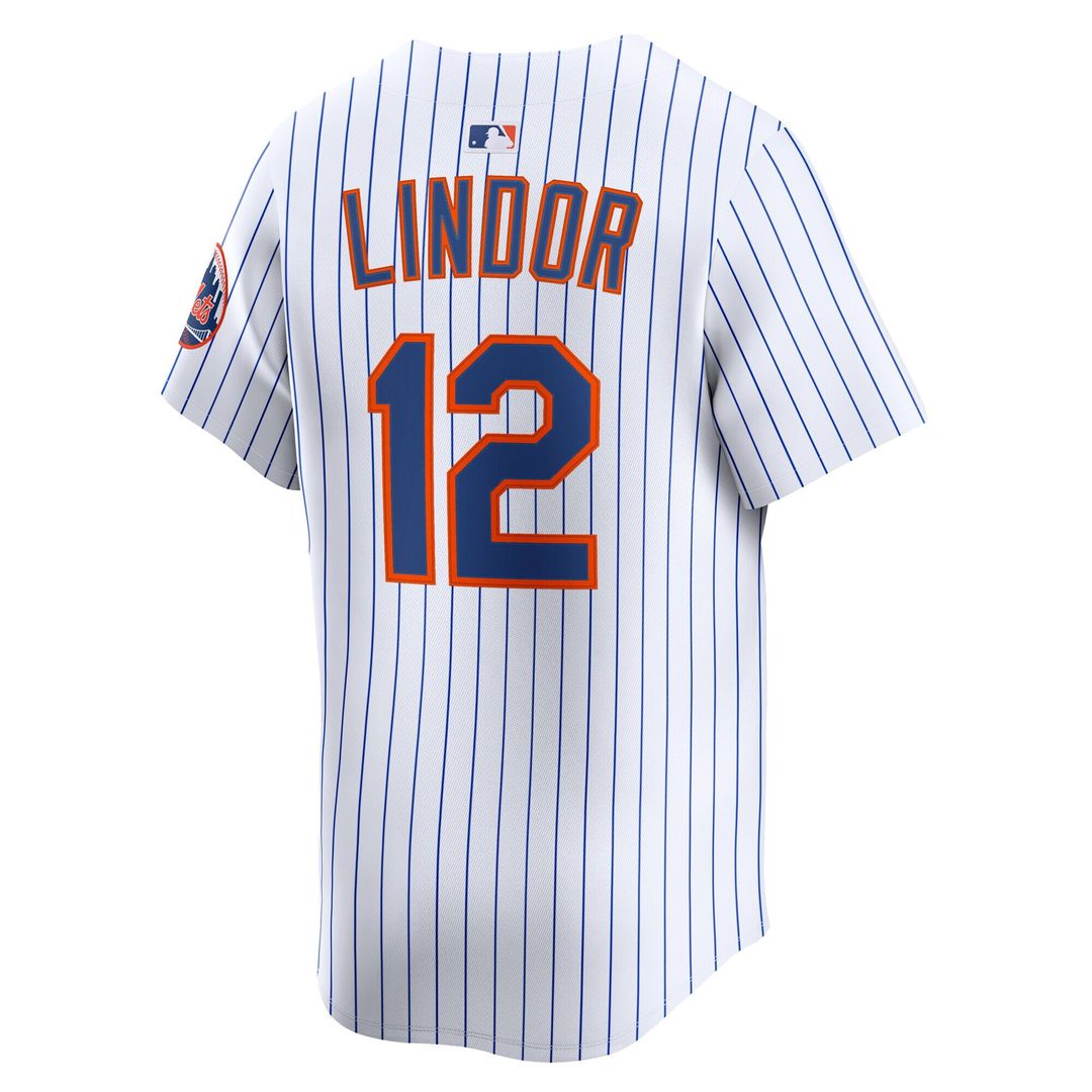 New York Mets Francisco Lindor Nike Home Limited Jersey - White MLB Team Jersey Baseball Fan Apparel