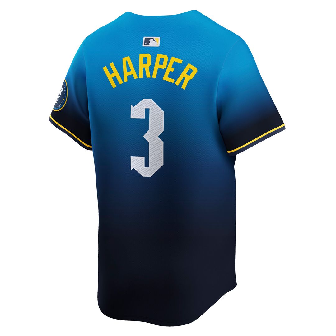 Philadelphia Phillies Bryce Harper Nike City Connect Limited Jersey - Blue MLB Team Jersey Baseball Fan Apparel