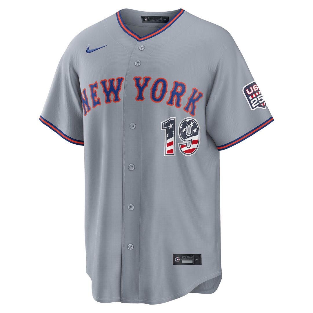 New York Mets Bo Bichette Nike USA 250 Fourth of July Road Stadium Jersey - Gray MLB Team Jersey Baseball Fan Apparel