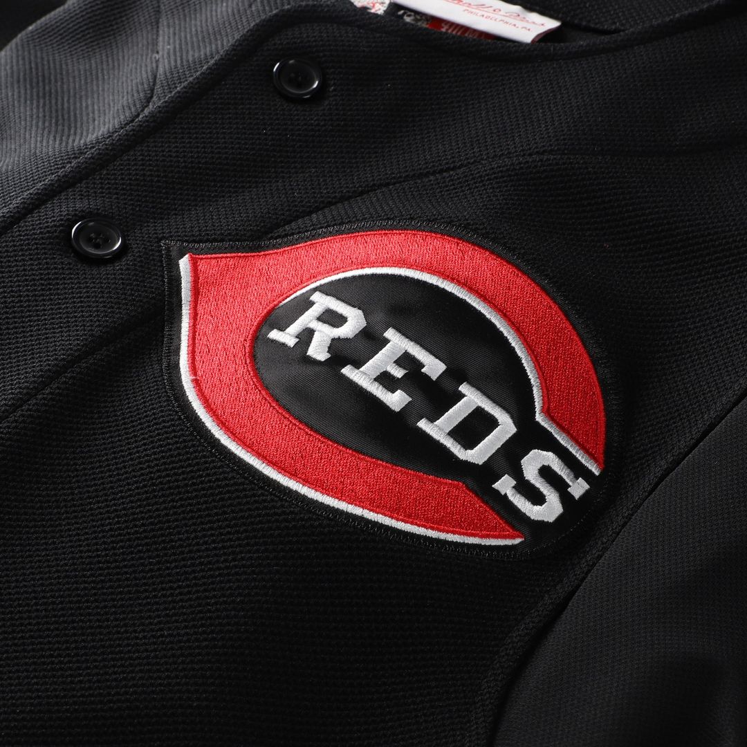 Cincinnati Reds Ken Griffey Jr. Mitchell & Ness Cooperstown Authentic Mesh Batting Practice Jersey - Black MLB Team Jersey Baseball Fan Apparel