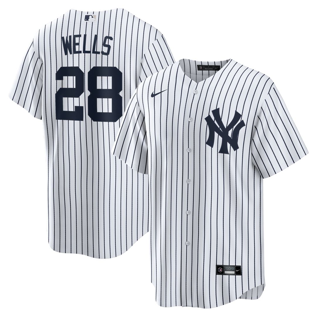 New York Yankees Austin Wells Nike Home Replica Jersey - White MLB Team Jersey Baseball Fan Apparel