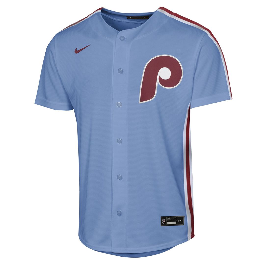 Philadelphia Phillies Bryce Harper Nike Youth Alternate Replica Jersey - Light Blue MLB Team Jersey Baseball Fan Apparel