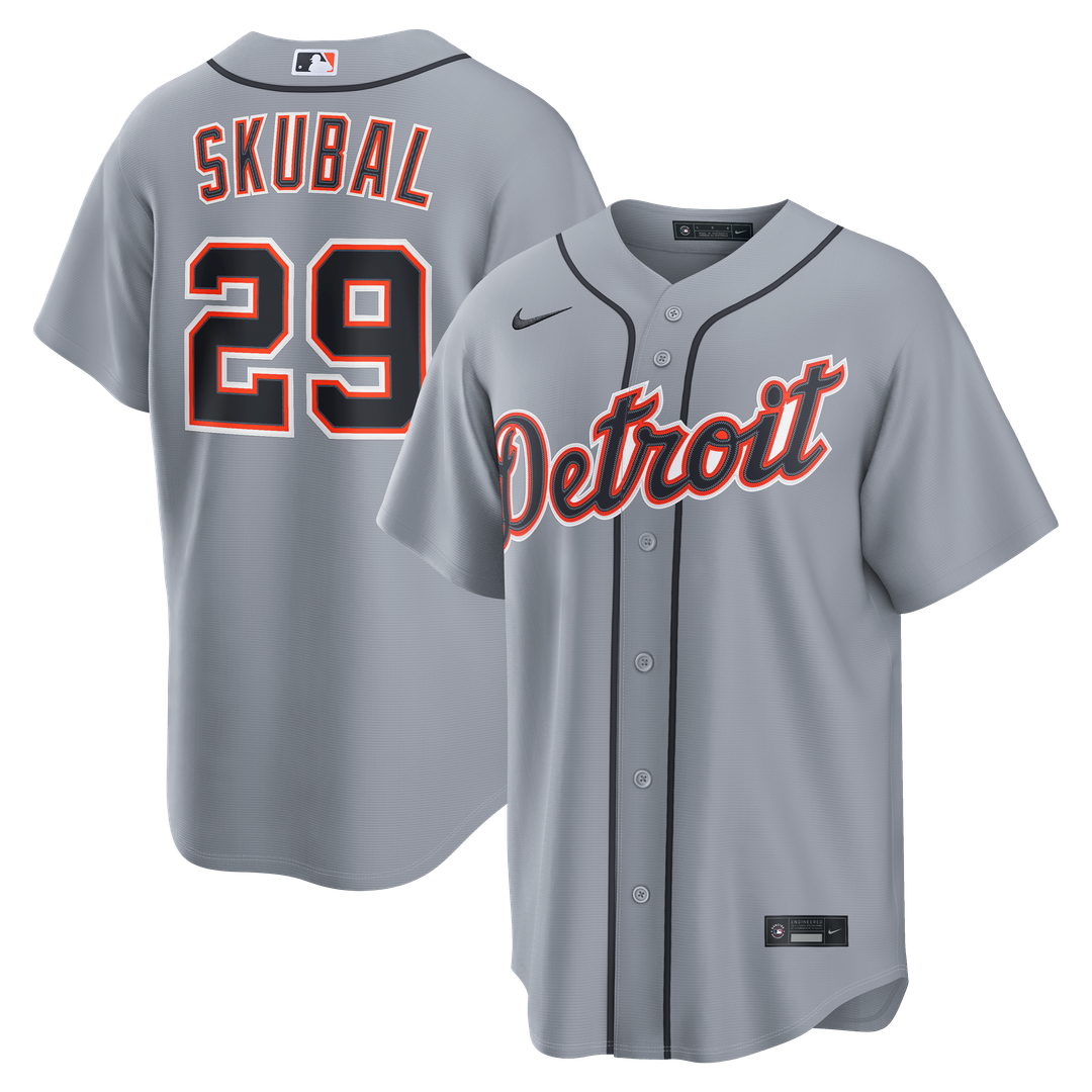 Detroit Tigers Tarik Skubal Nike Road Replica Jersey - Gray MLB Team Jersey Baseball Fan Apparel