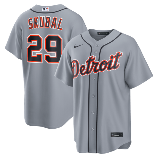 Detroit Tigers Tarik Skubal Nike Road Replica Jersey - Gray MLB Team Jersey Baseball Fan Apparel