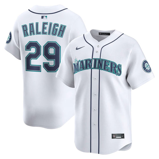 Seattle Mariners Cal Raleigh Nike Home Limited Player Jersey - White MLB Team Jersey Baseball Fan Apparel