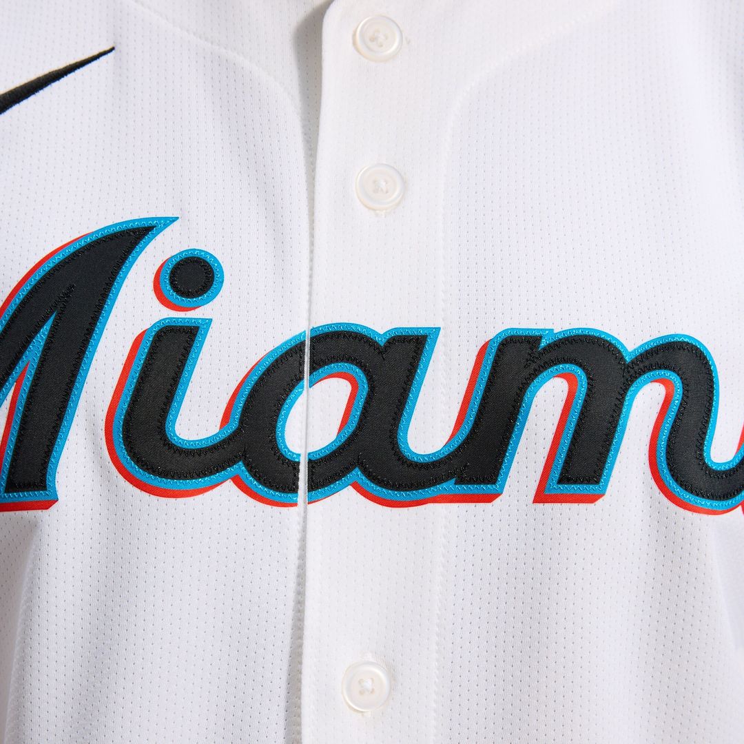 Miami Marlins Nike Home Limited Jersey - White MLB Team Jersey Baseball Fan Apparel