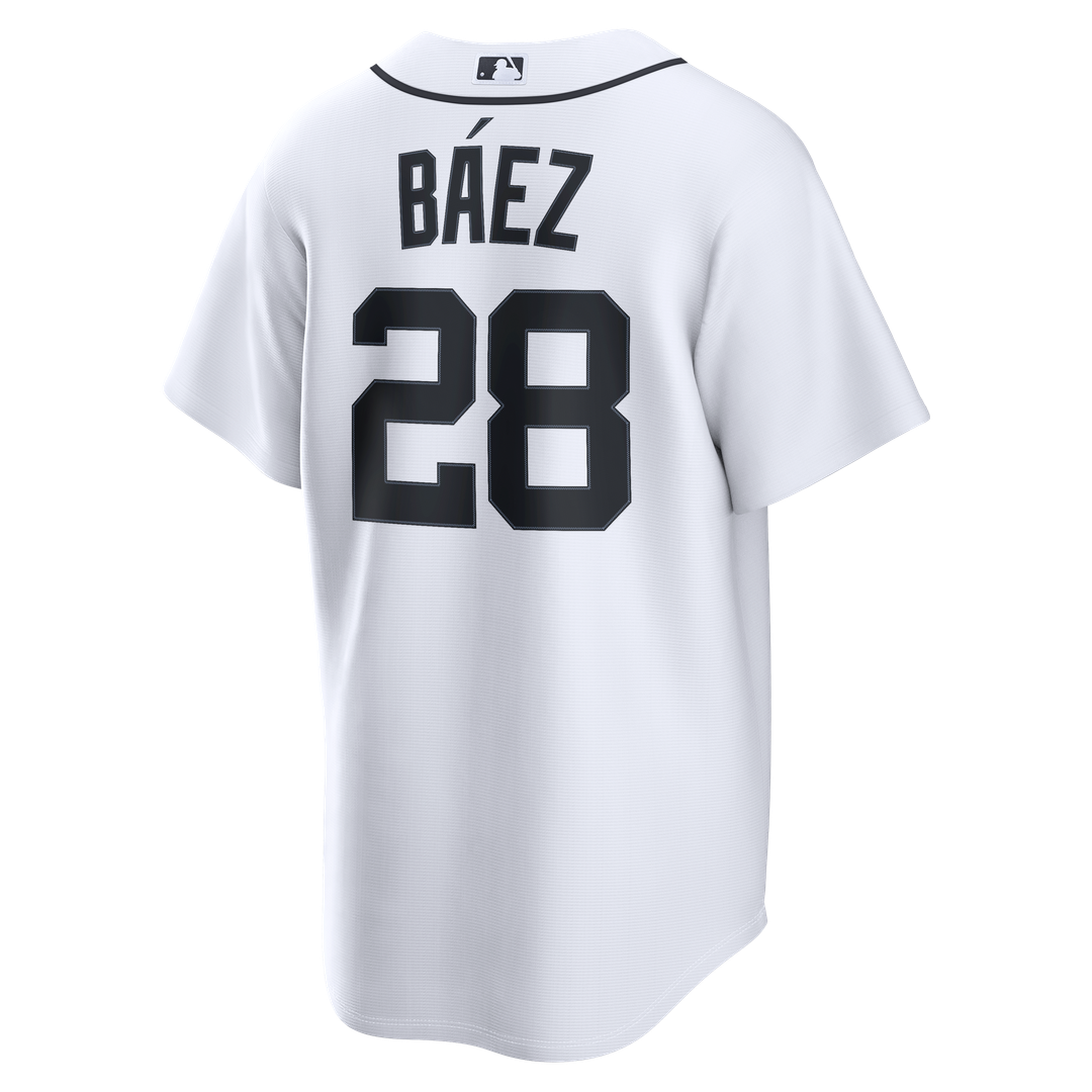 Detroit Tigers Javier Báez Nike Home Replica Jersey - White MLB Team Jersey Baseball Fan Apparel