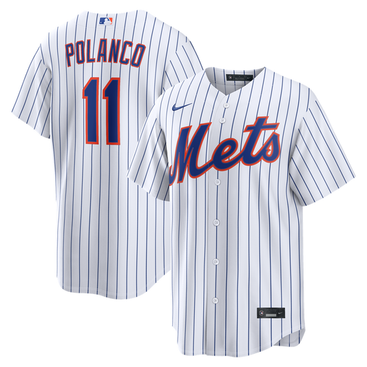 New York Mets Jorge Polanco Nike Home Replica Jersey - White MLB Team Jersey Baseball Fan Apparel