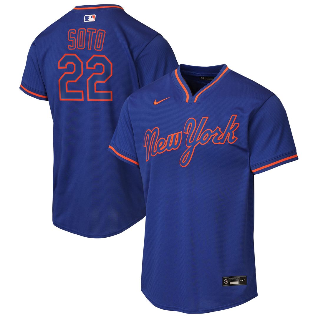 New York Mets Juan Soto Nike Youth Alternate Replica Jersey - Black MLB Team Jersey Baseball Fan Apparel