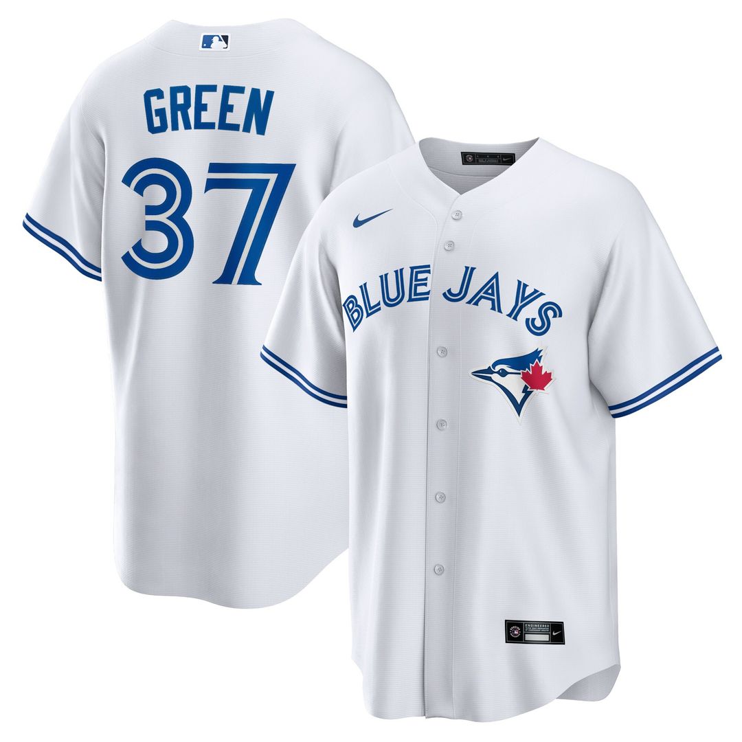 Toronto Blue Jays Chad Green Nike Home Replica Player Jersey - White MLB Team Jersey Baseball Fan Apparel