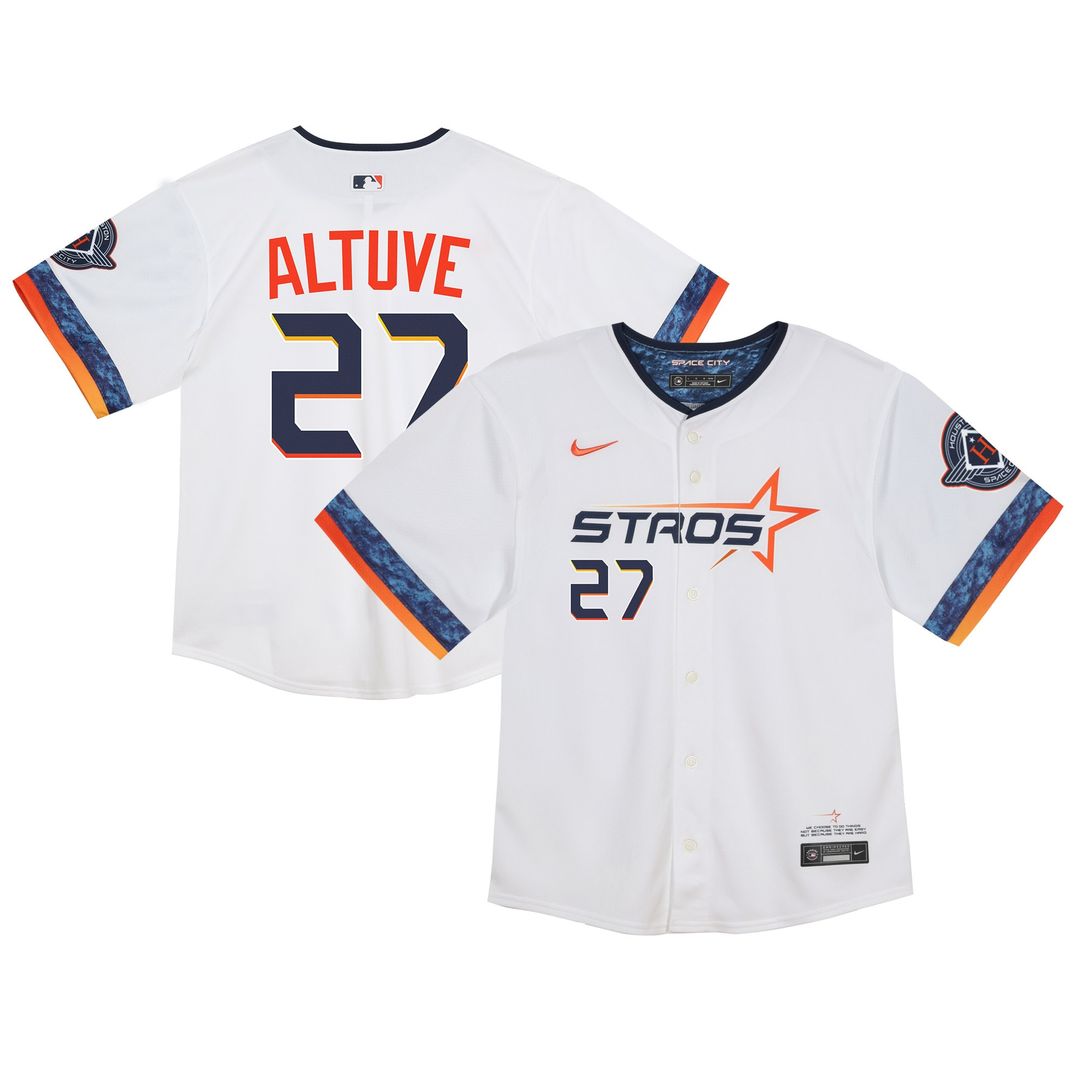 Houston Astros Jose Altuve Nike Toddler City Connect 2025 Limited Jersey - White MLB Team Jersey Baseball Fan Apparel