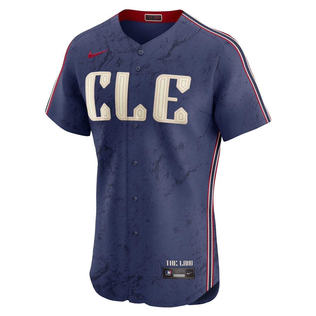 Cleveland Guardians Nike City Connect Elite Jersey - Navy MLB Team Jersey Baseball Fan Apparel