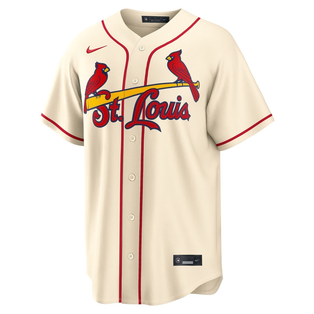 St. Louis Cardinals Masyn Winn Nike Alternate Replica Jersey - Cream MLB Team Jersey Baseball Fan Apparel