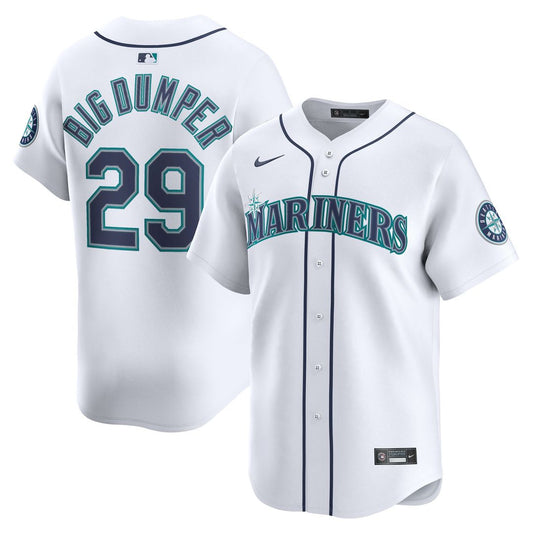 Seattle Mariners Cal Raleigh Nike Home Limited Player Jersey - White MLB Team Jersey Baseball Fan Apparel