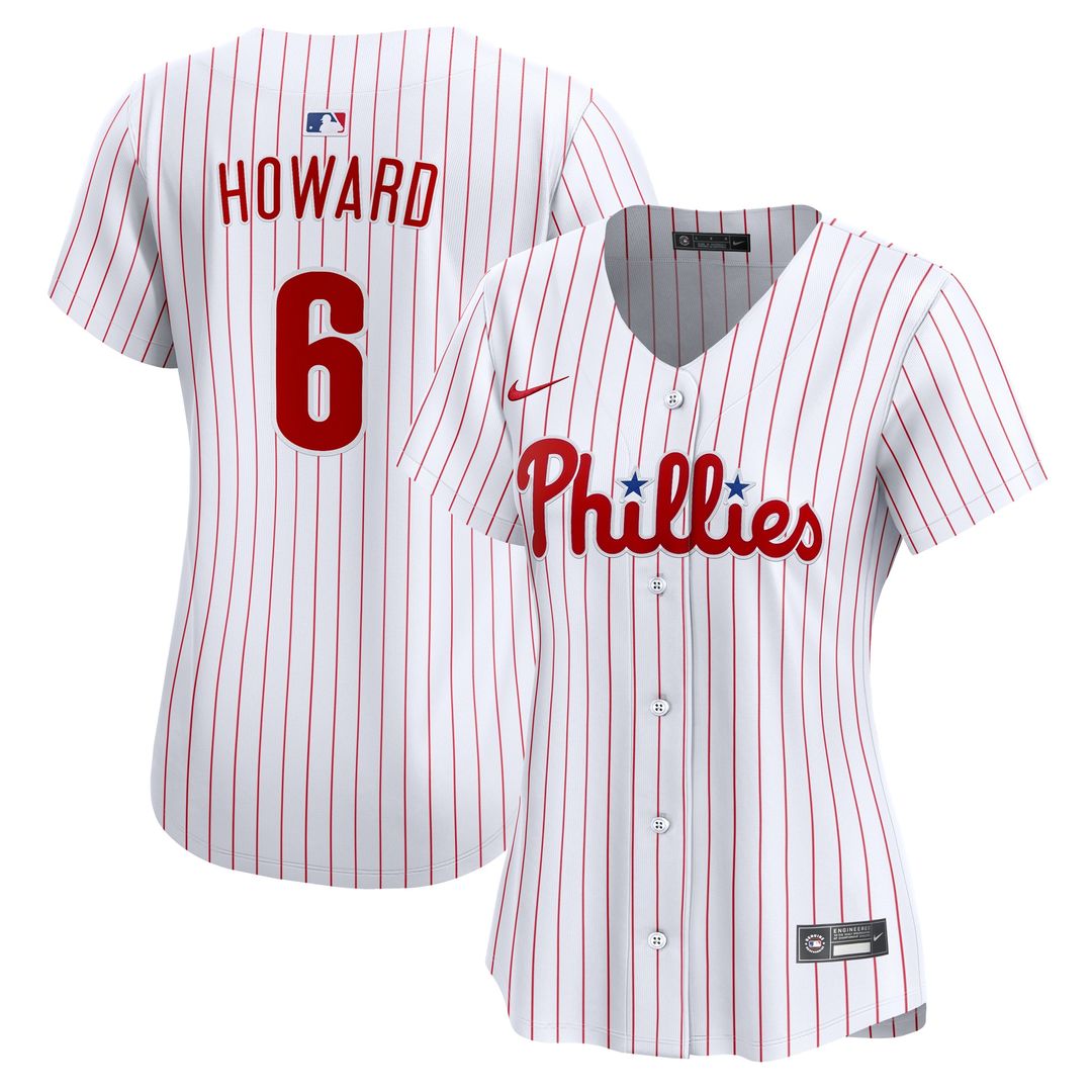 Philadelphia Phillies Ryan Howard Nike Women's Limited Jersey - White MLB Team Jersey Baseball Fan Apparel