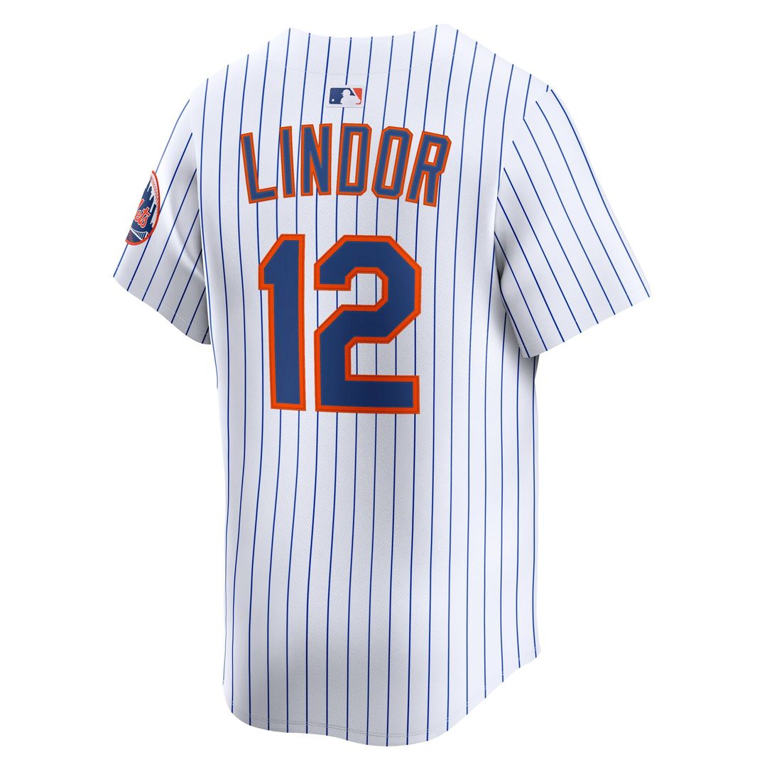 New York Mets Francisco Lindor Nike Home Limited Jersey - White MLB Team Jersey Baseball Fan Apparel