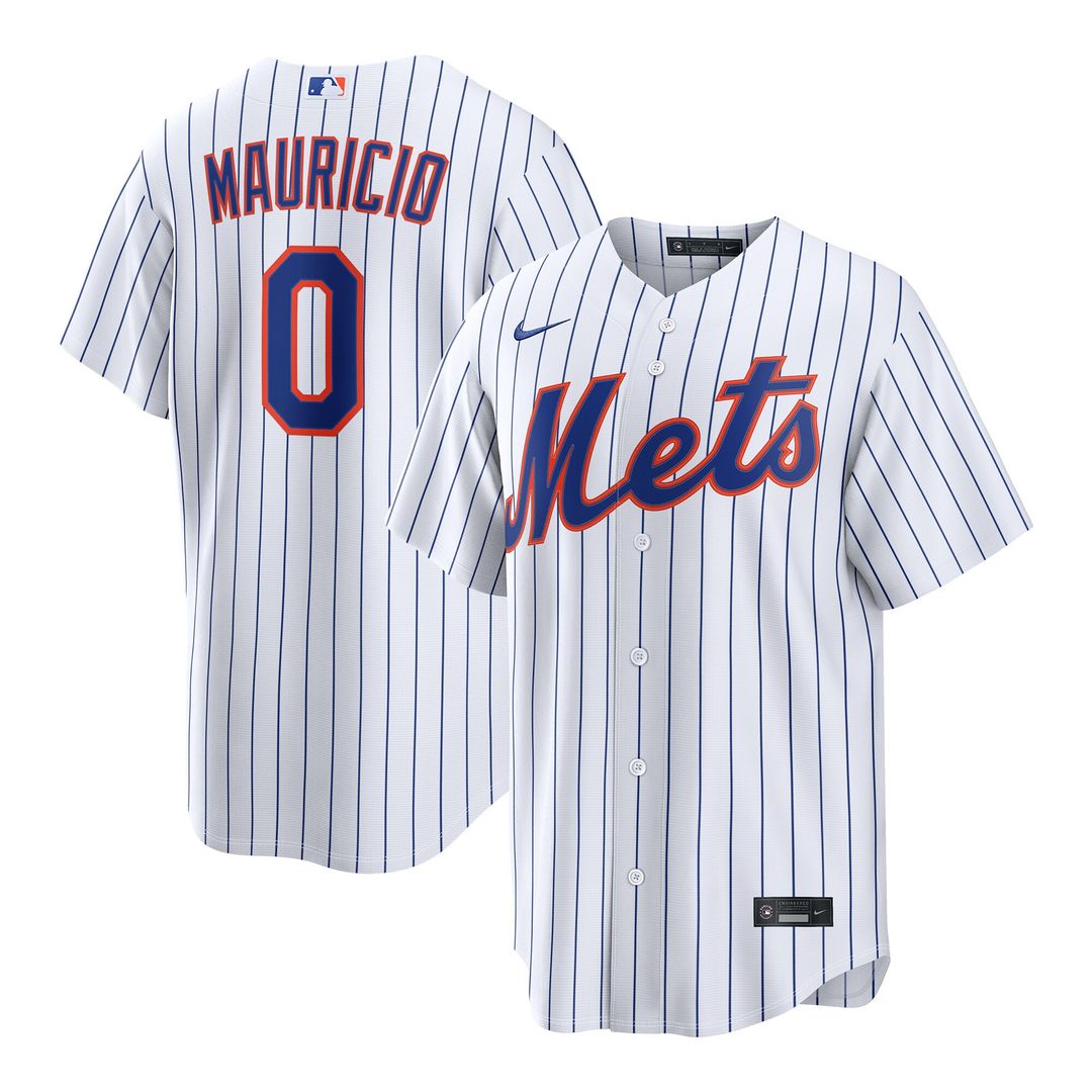 New York Mets Ronny Mauricio Nike Home Replica Jersey - White MLB Team Jersey Baseball Fan Apparel