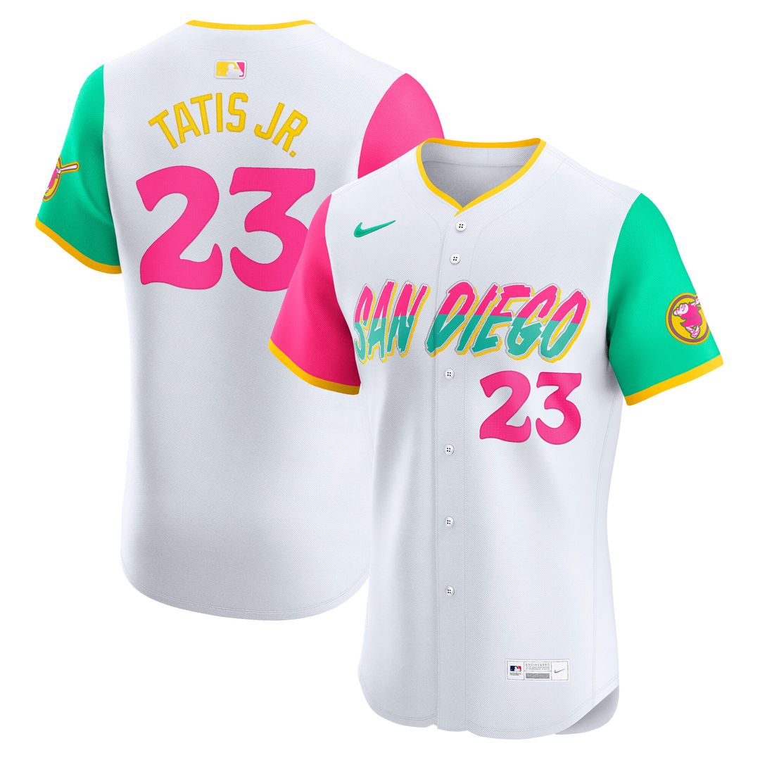 San Diego Padres Fernando Tatis Jr. Nike City Connect Elite Jersey - White MLB Team Jersey Baseball Fan Apparel