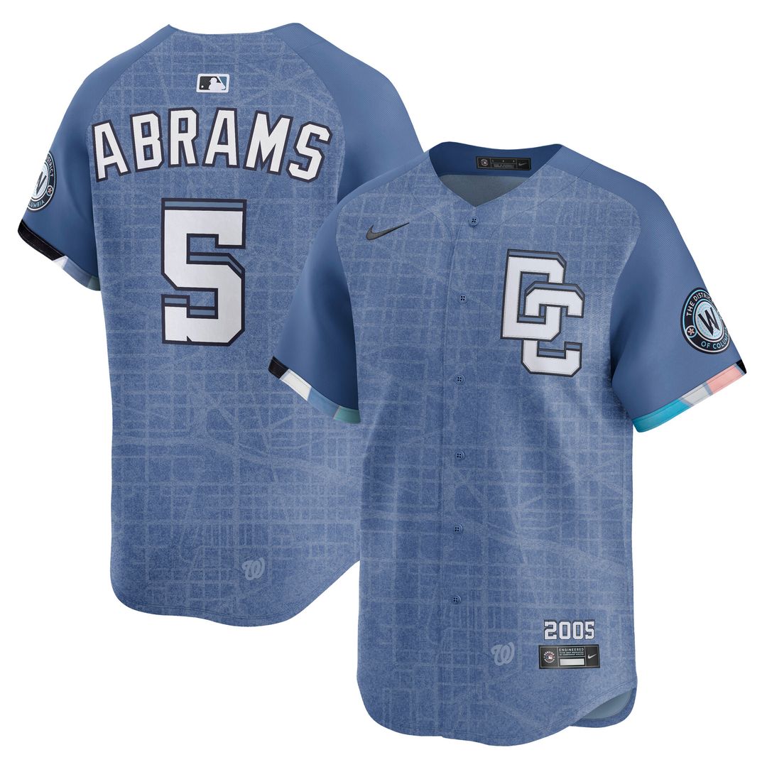 Washington Nationals CJ Abrams Nike 2025 City Connect Limited Jersey - Blue MLB Team Jersey Baseball Fan Apparel