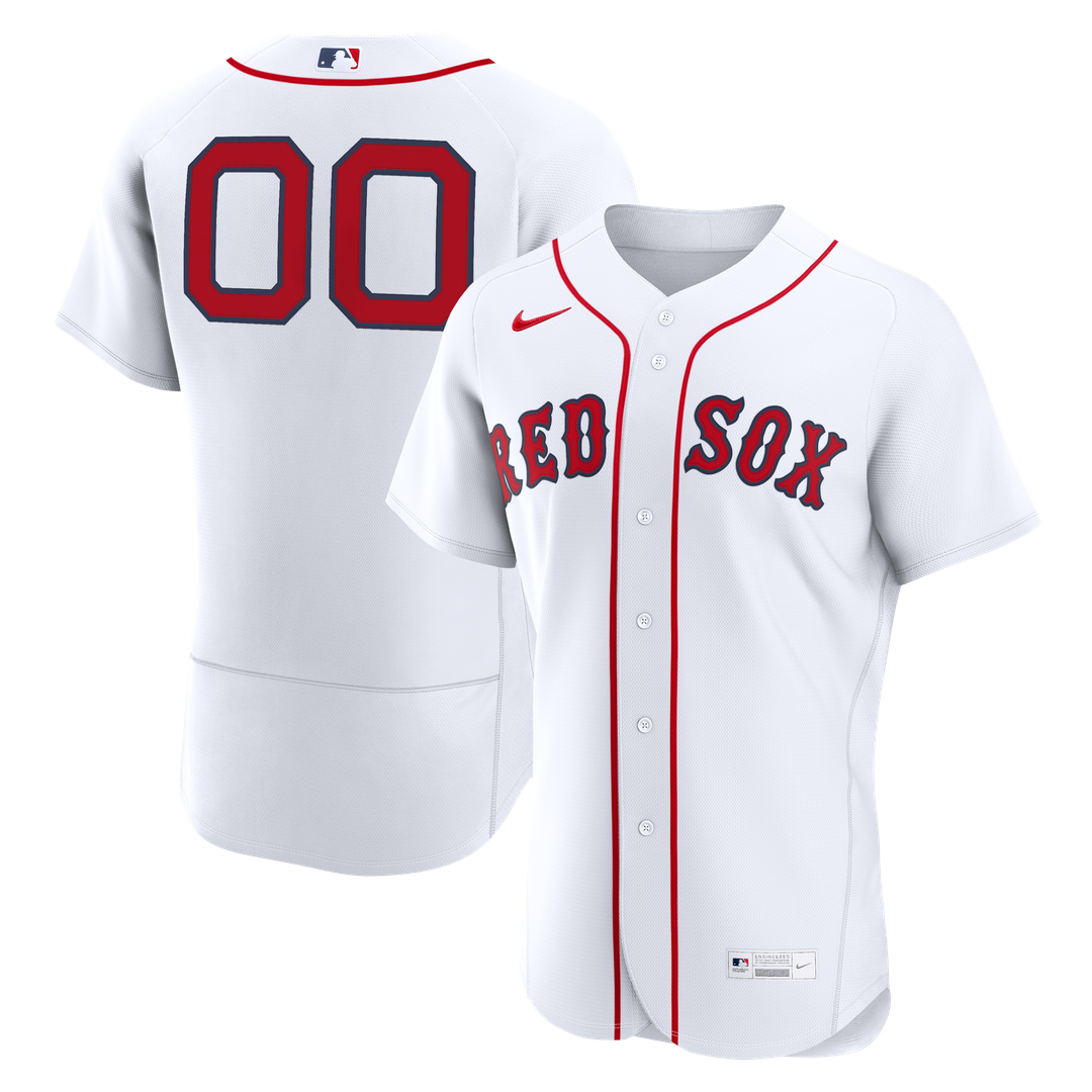 Boston Red Sox Nike Home Authentic Custom Jersey - White MLB Team Jersey Baseball Fan Apparel