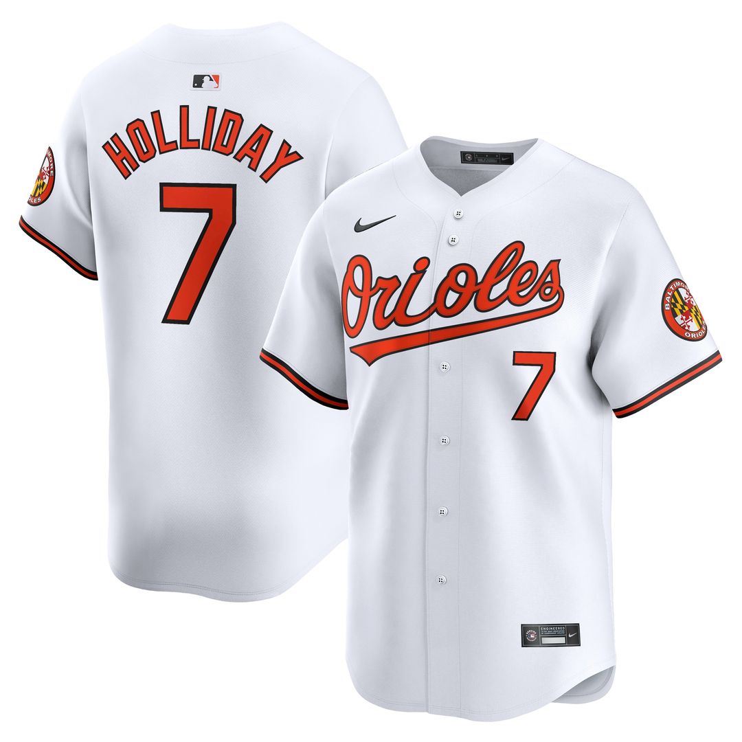 Baltimore Orioles Jackson Holliday Nike Home Limited Player Jersey - White MLB Team Jersey Baseball Fan Apparel