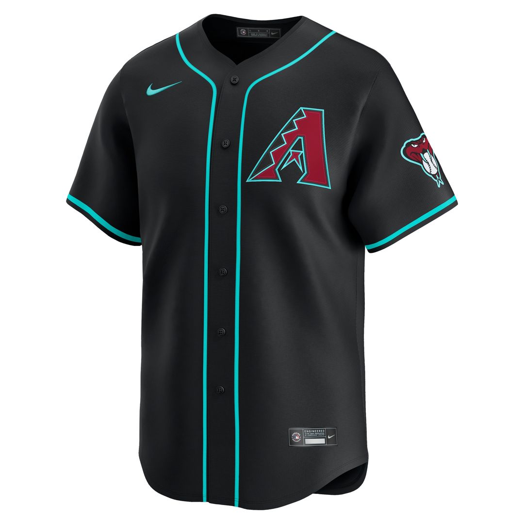 Arizona Diamondbacks Ketel Marte Nike Alternate Limited Jersey - Black MLB Team Jersey Baseball Fan Apparel