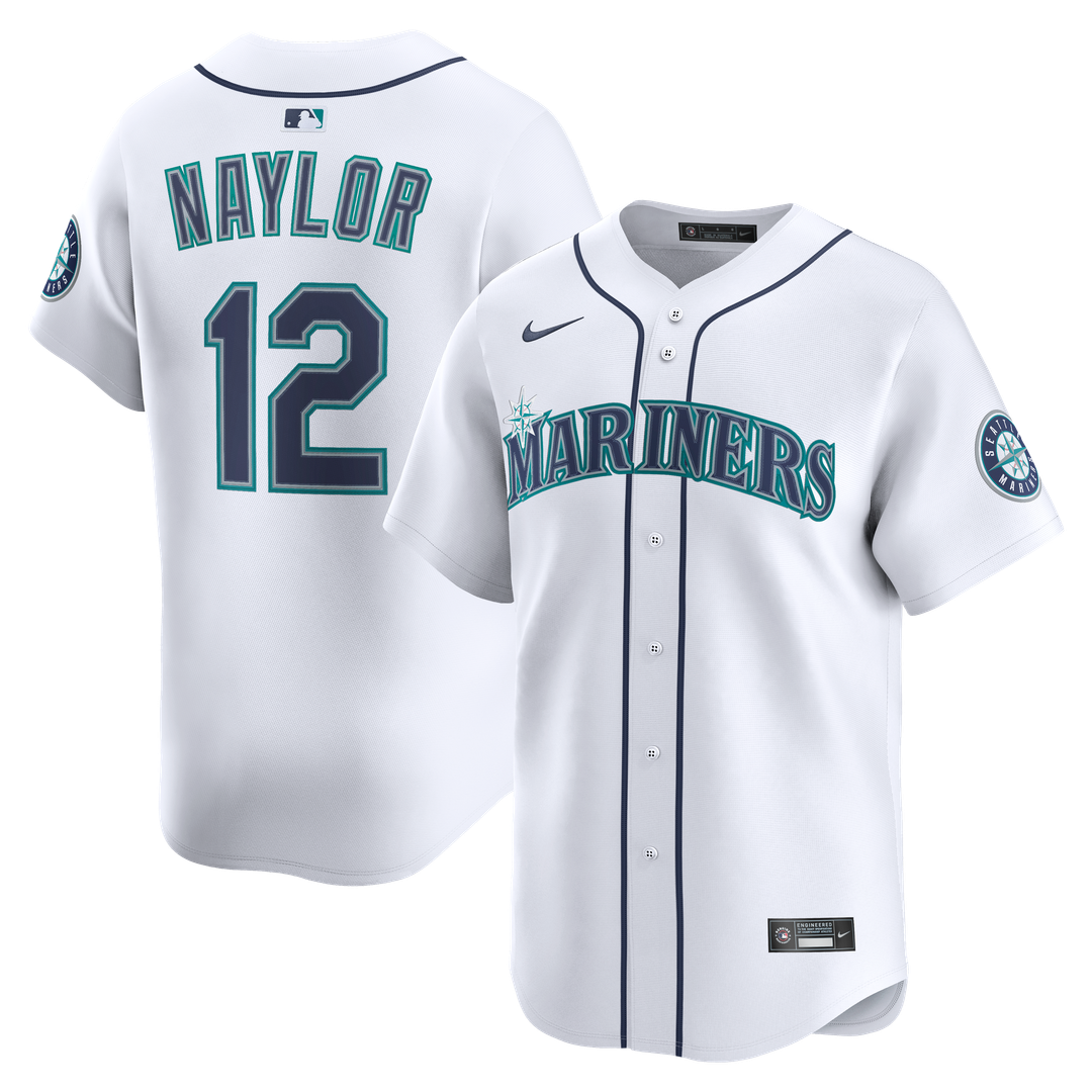 Seattle Mariners Josh Naylor Nike Home Limited Jersey - White MLB Team Jersey Baseball Fan Apparel
