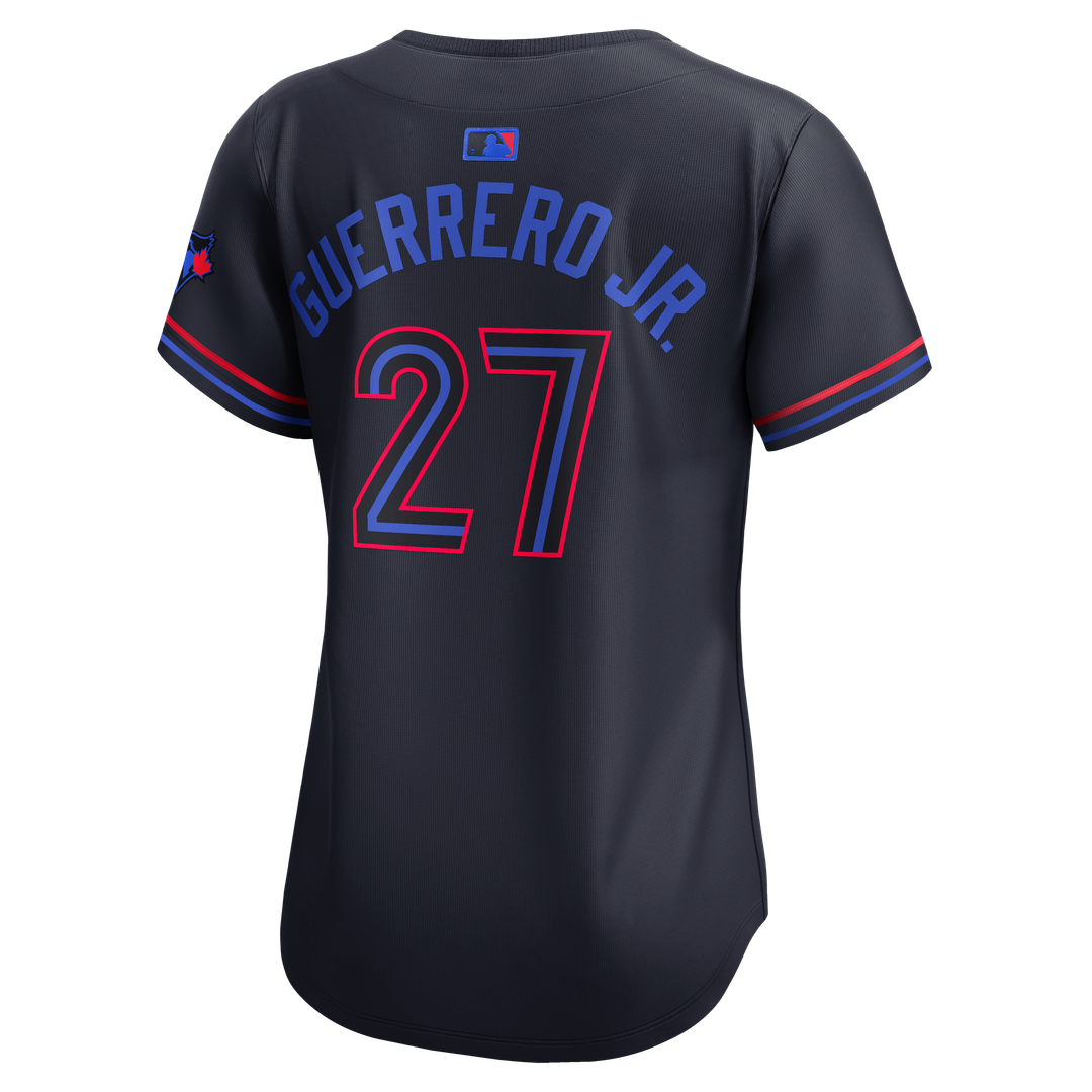 Toronto Blue Jays Vladimir Guerrero Jr. Nike Women's 2024 City Connect Limited Player Jersey - Navy MLB Team Jersey Baseball Fan Apparel