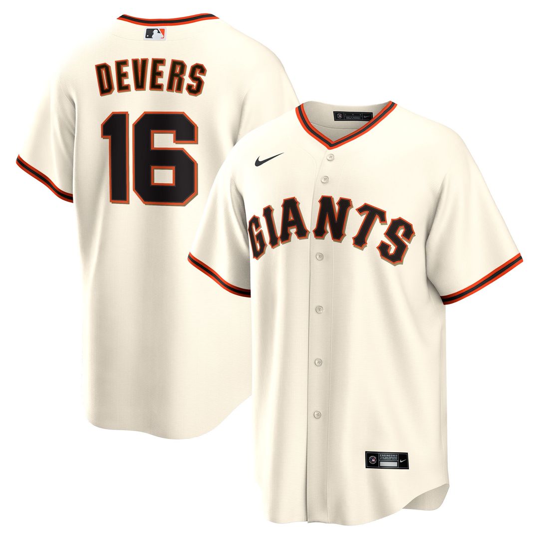 San Francisco Giants Rafael Devers Nike Home Replica Player Jersey - White MLB Team Jersey Baseball Fan Apparel