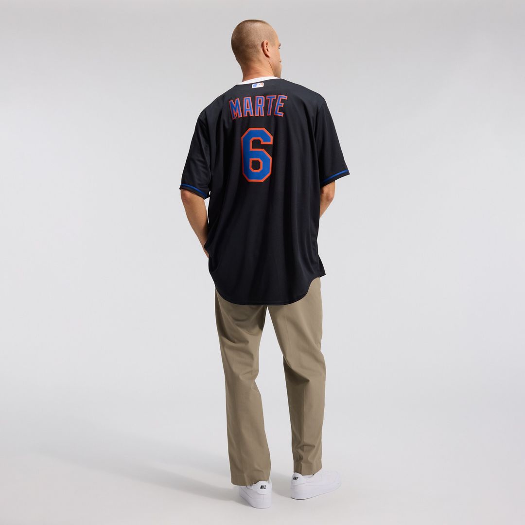 New York Mets Starling Marte Nike Alternate Replica Jersey - Black MLB Team Jersey Baseball Fan Apparel