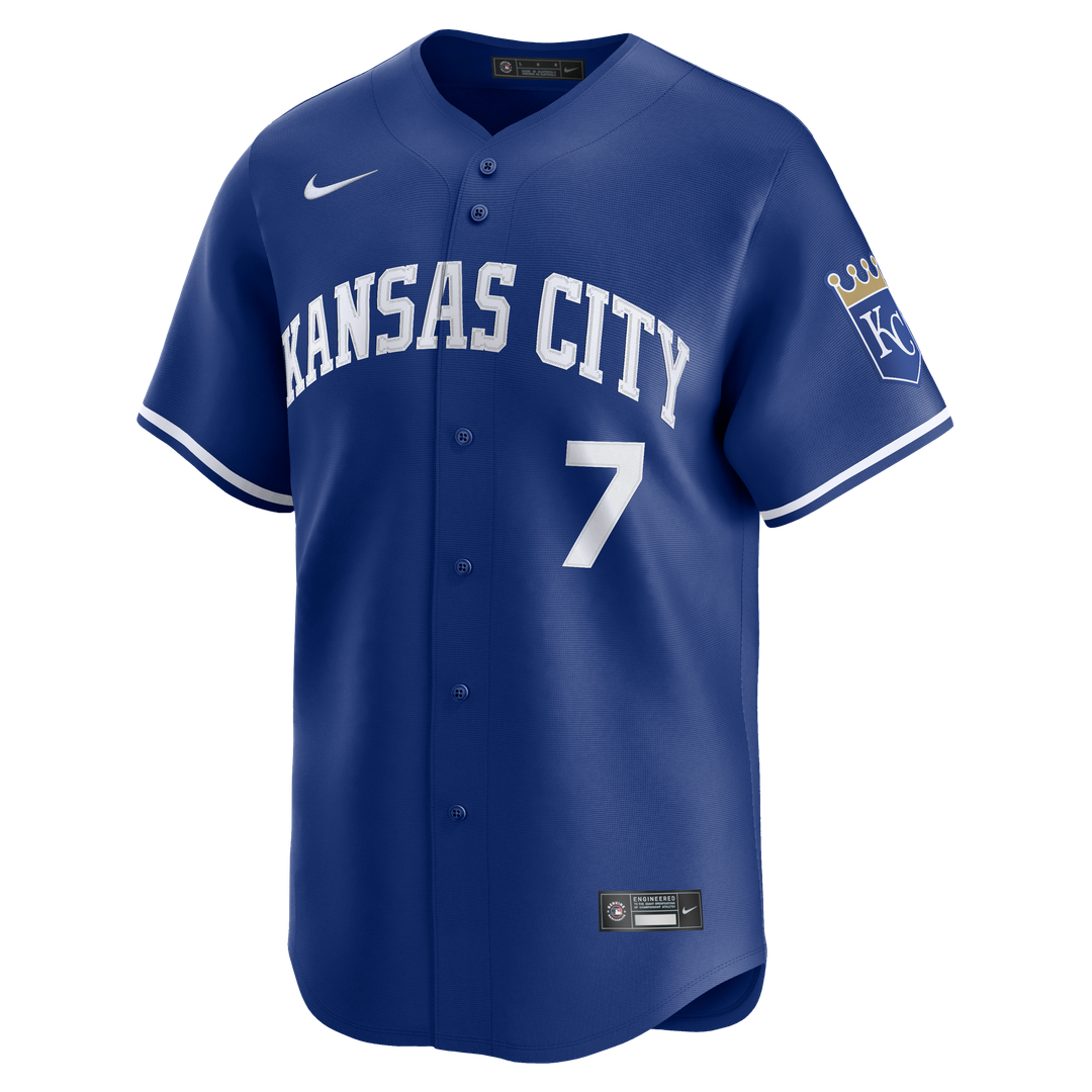 Kansas City Royals Bobby Witt Jr. Nike Alternate 2 Limited Player Jersey - Royal MLB Team Jersey Baseball Fan Apparel