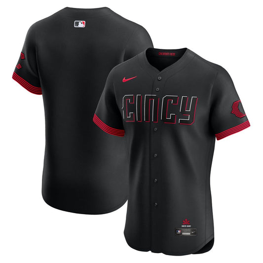 Cincinnati Reds Nike City Connect Elite Jersey - Black MLB Team Jersey Baseball Fan Apparel