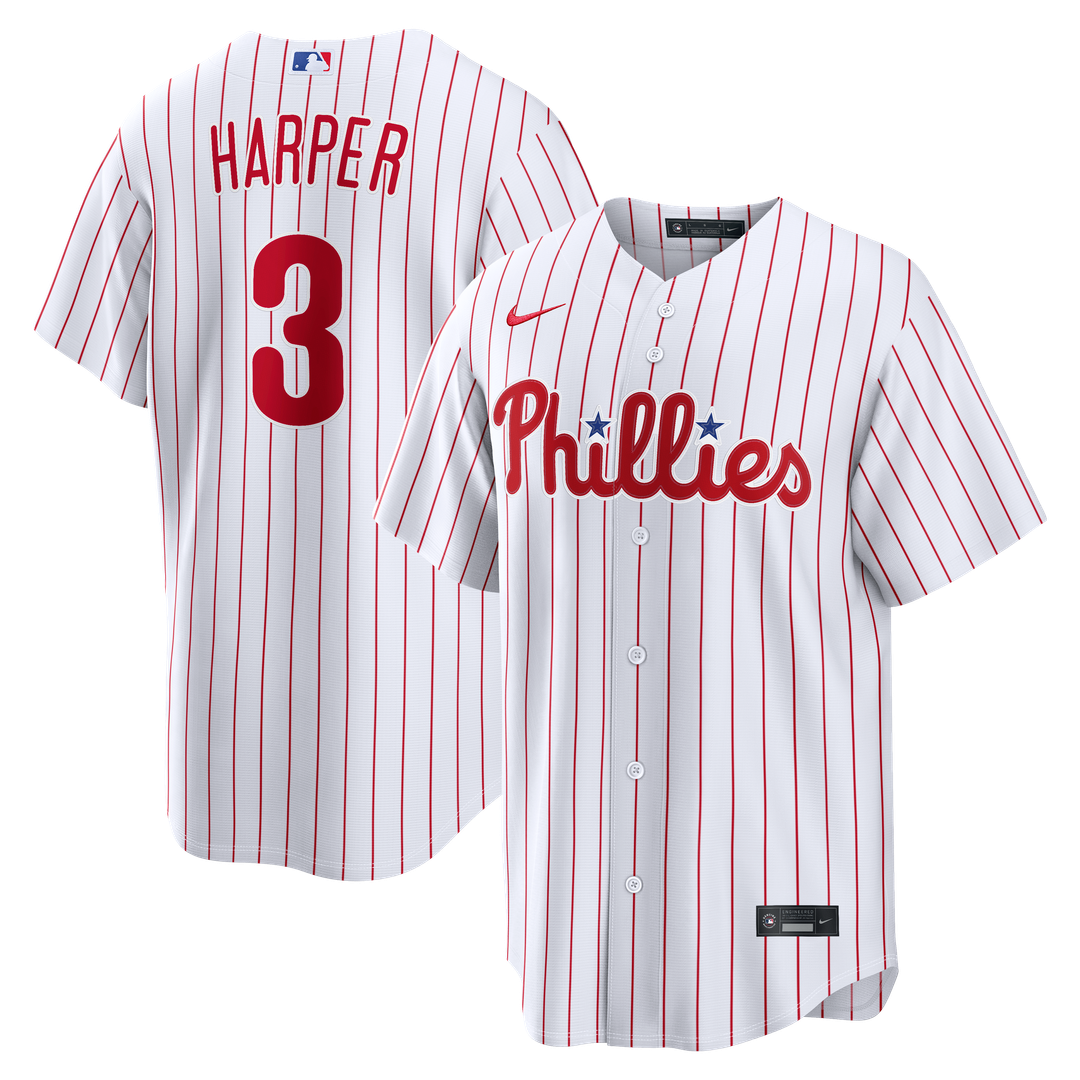 Philadelphia Phillies Bryce Harper Nike Alternate Replica Jersey - Cream MLB Team Jersey Baseball Fan Apparel