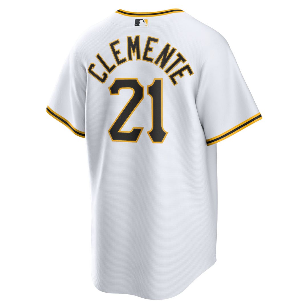 Pittsburgh Pirates Roberto Clemente Nike Home Replica Player Name Jersey - White MLB Team Jersey Baseball Fan Apparel