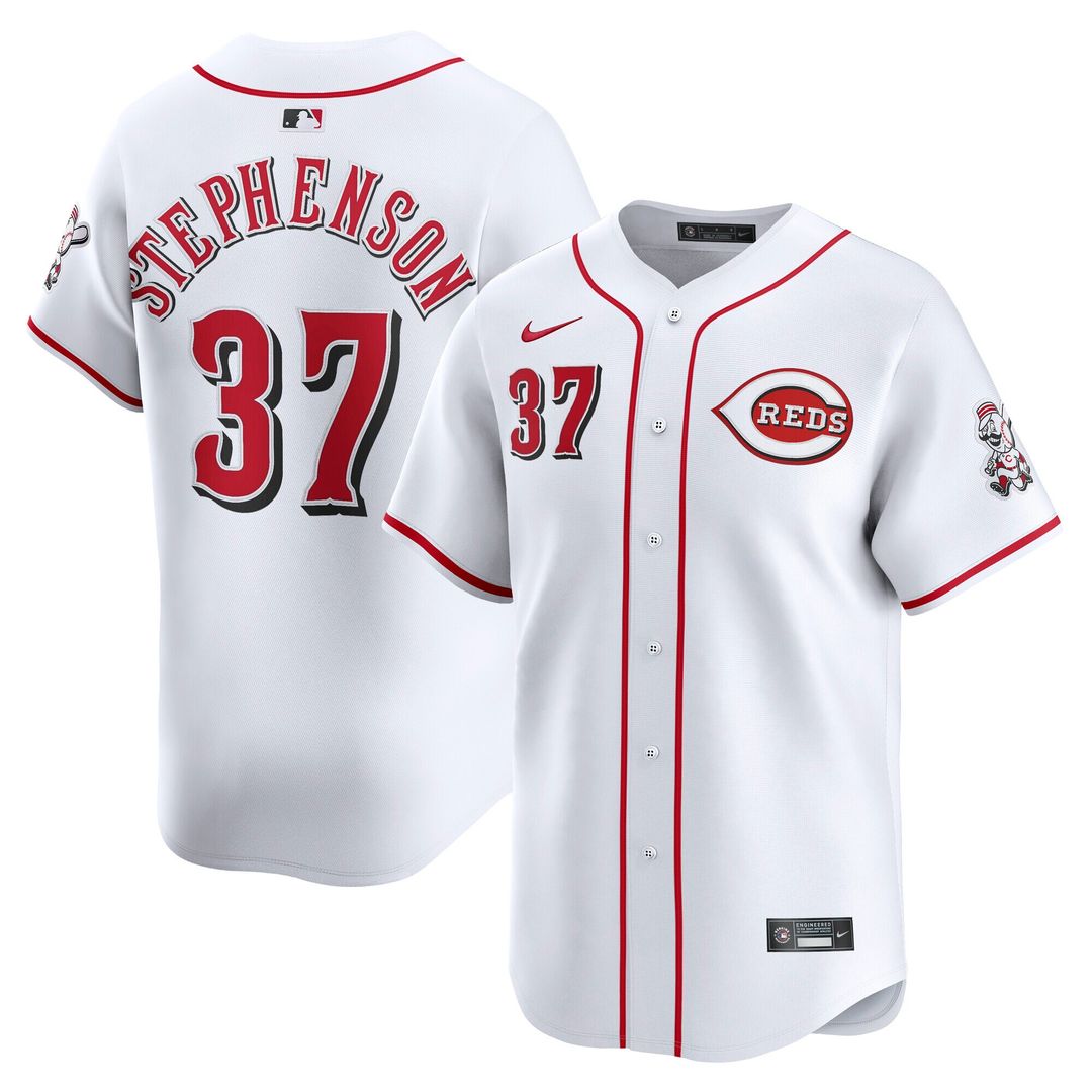 Cincinnati Reds Tyler Stephenson Nike Home Limited Player Jersey - White MLB Team Jersey Baseball Fan Apparel
