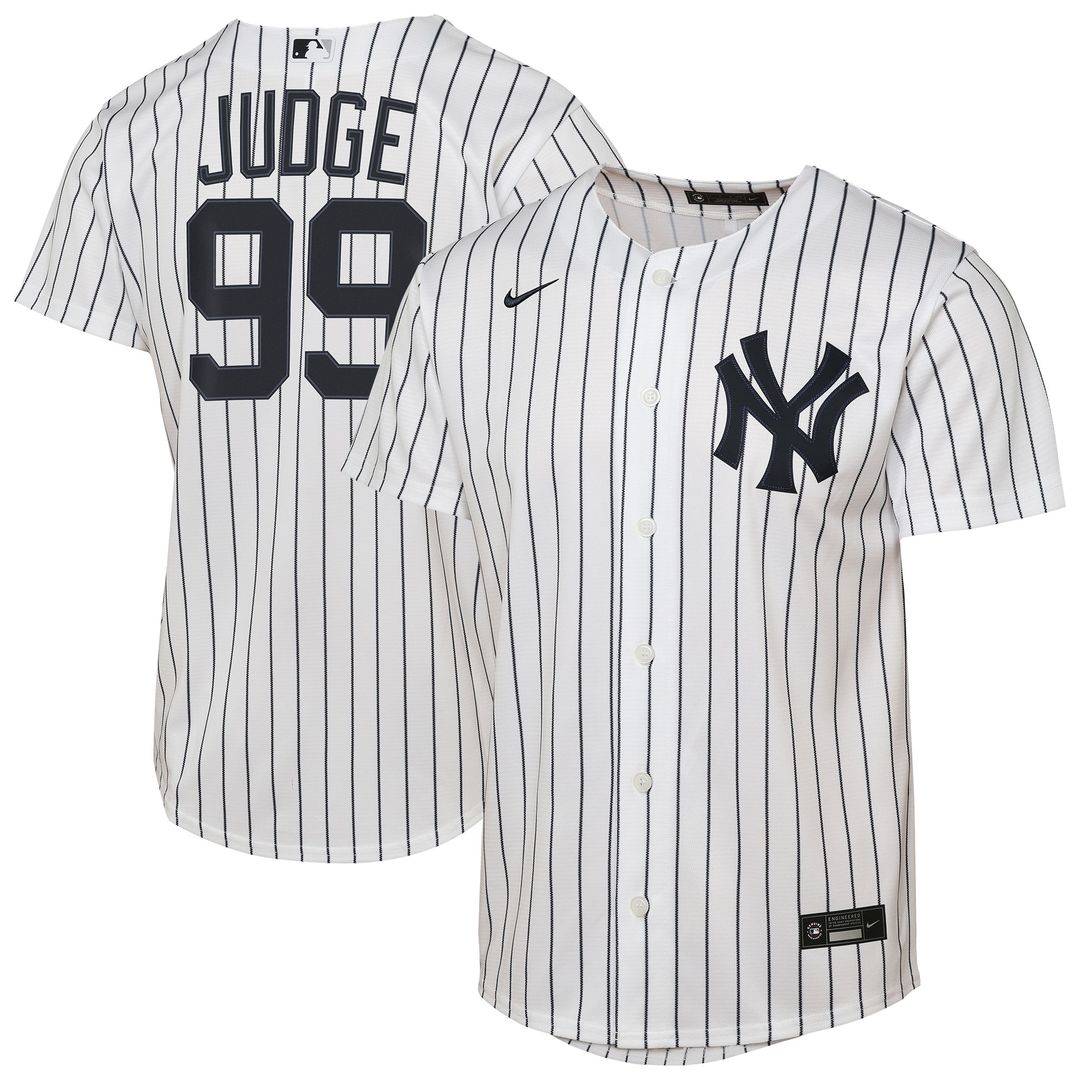 New York Yankees Aaron Judge Nike Youth Home Replica Player Jersey - White MLB Team Jersey Baseball Fan Apparel