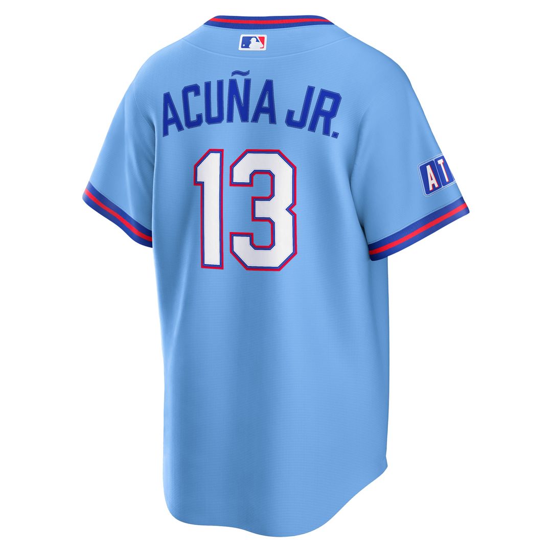 Atlanta Braves Ronald Acuña Jr. Nike 2026 City Connect Stadium Jersey - Powder Blue MLB Team Jersey Baseball Fan Apparel