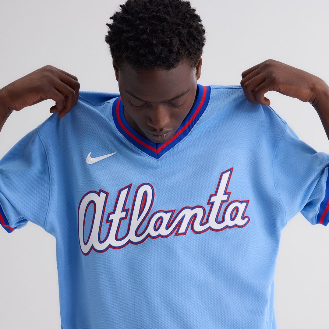 Atlanta Braves Nike 2026 City Connect Authentic Jersey - Powder Blue MLB Team Jersey Baseball Fan Apparel