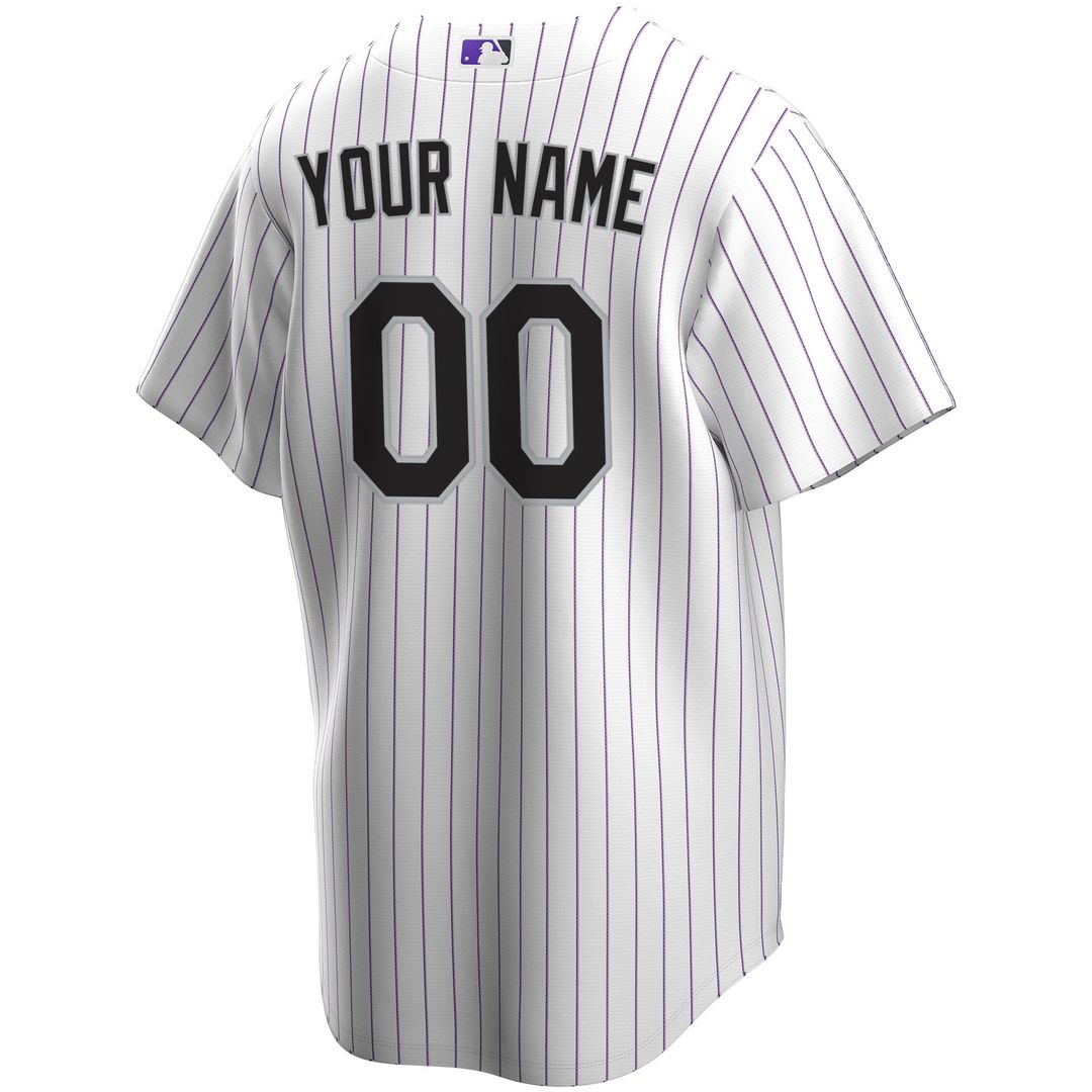 Colorado Rockies Nike Home Replica Custom Jersey - White MLB Team Jersey Baseball Fan Apparel