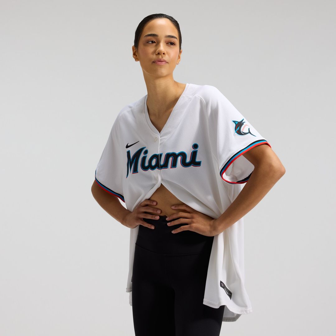 Miami Marlins Sandy Alcantara Nike Women's Home Limited Player Jersey - White MLB Team Jersey Baseball Fan Apparel