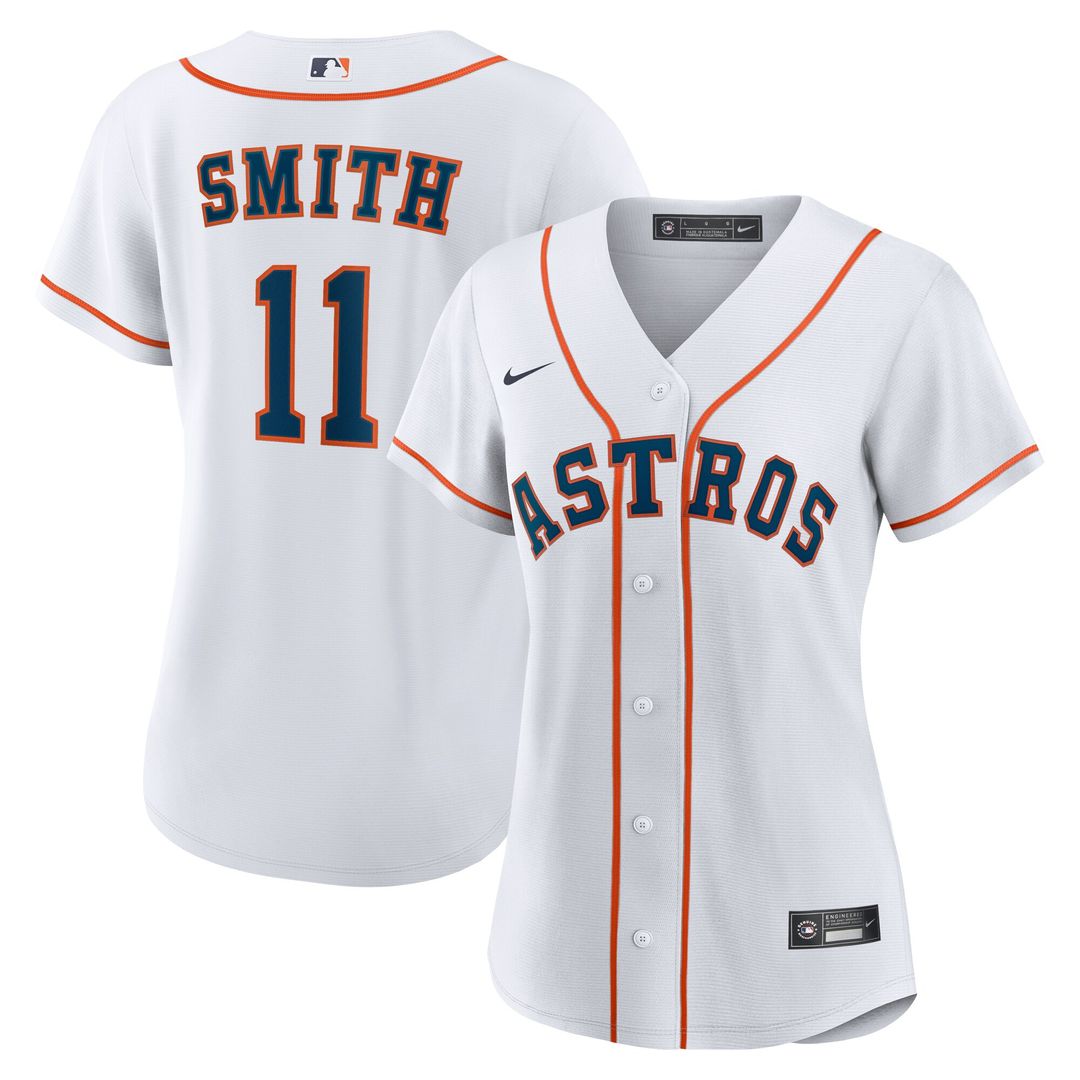 Houston Astros Cam Smith Nike Women's Home Replica Jersey - White MLB Team Jersey Baseball Fan Apparel