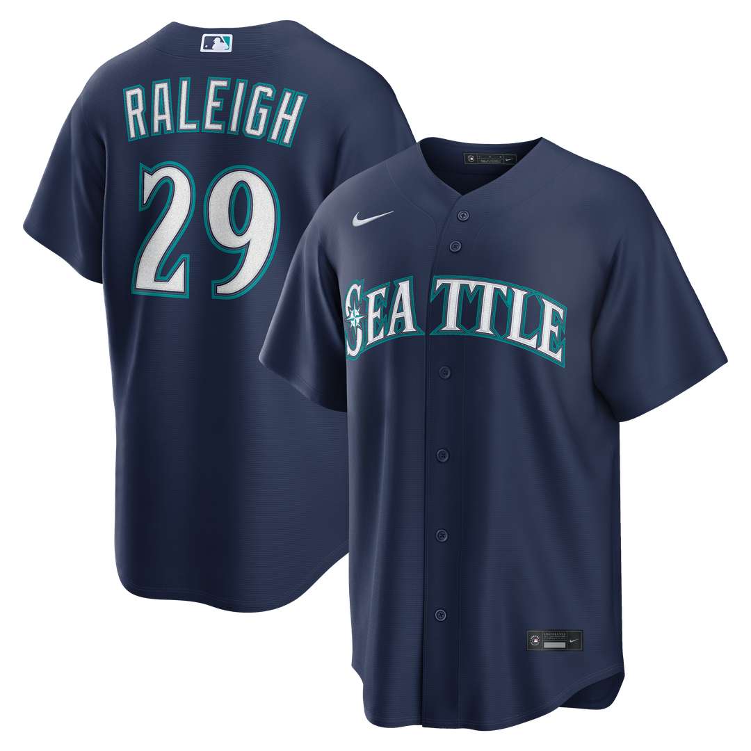 Seattle Mariners Cal Raleigh Nike Home Replica Jersey - White MLB Team Jersey Baseball Fan Apparel