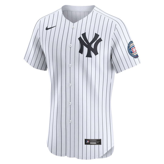 New York Yankees Derek Jeter Nike Home 2020 Hall of Fame Induction Patch Elite Player Jersey - White MLB Team Jersey Baseball Fan Apparel
