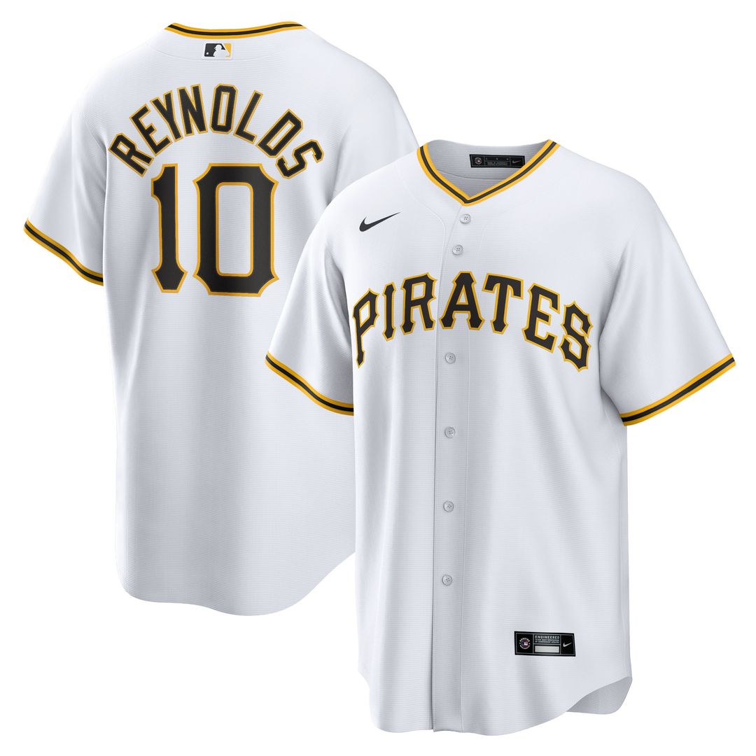 Pittsburgh Pirates Bryan Reynolds Nike Replica Player Jersey - White MLB Team Jersey Baseball Fan Apparel