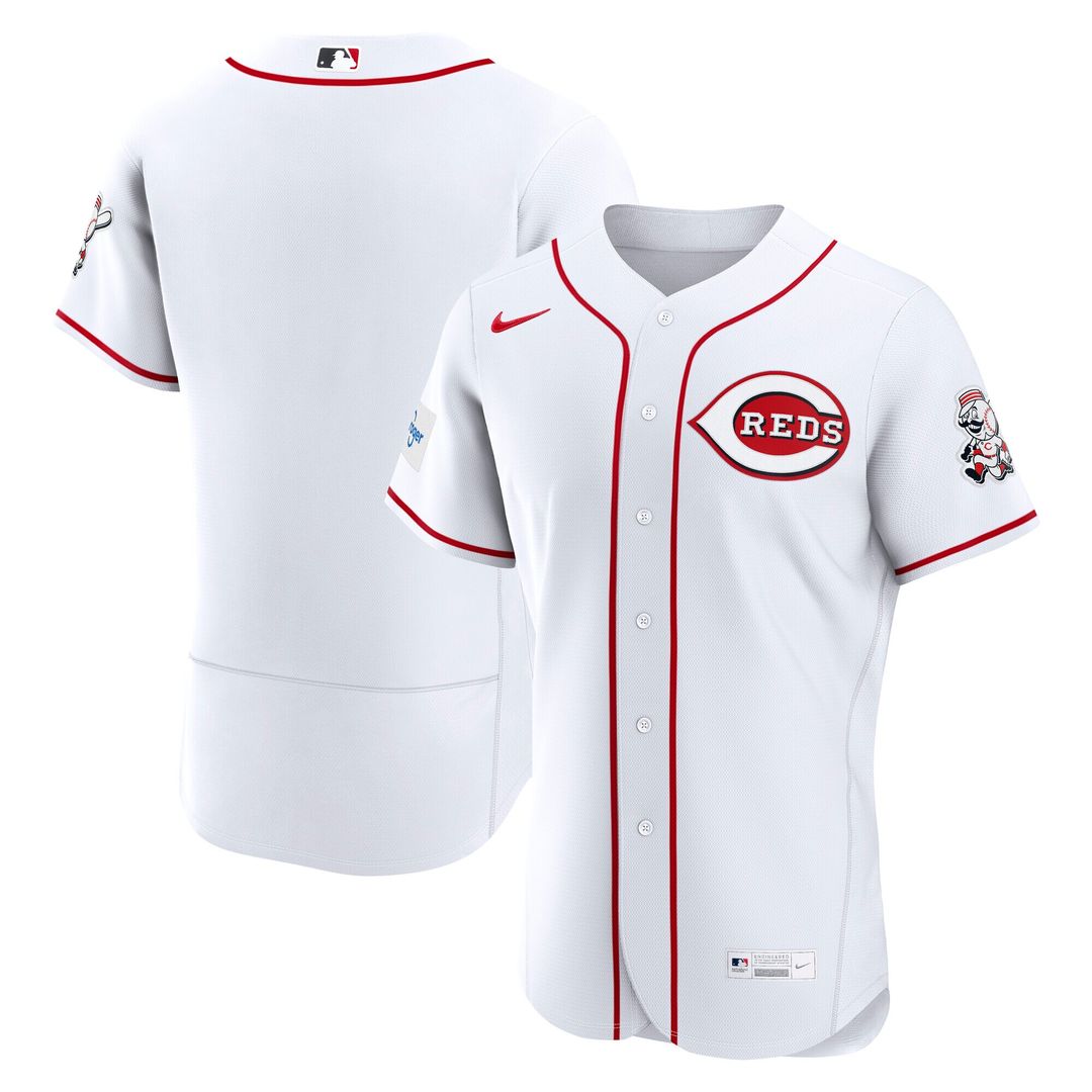 Cincinnati Reds Nike Home Authentic Jersey - White MLB Team Jersey Baseball Fan Apparel