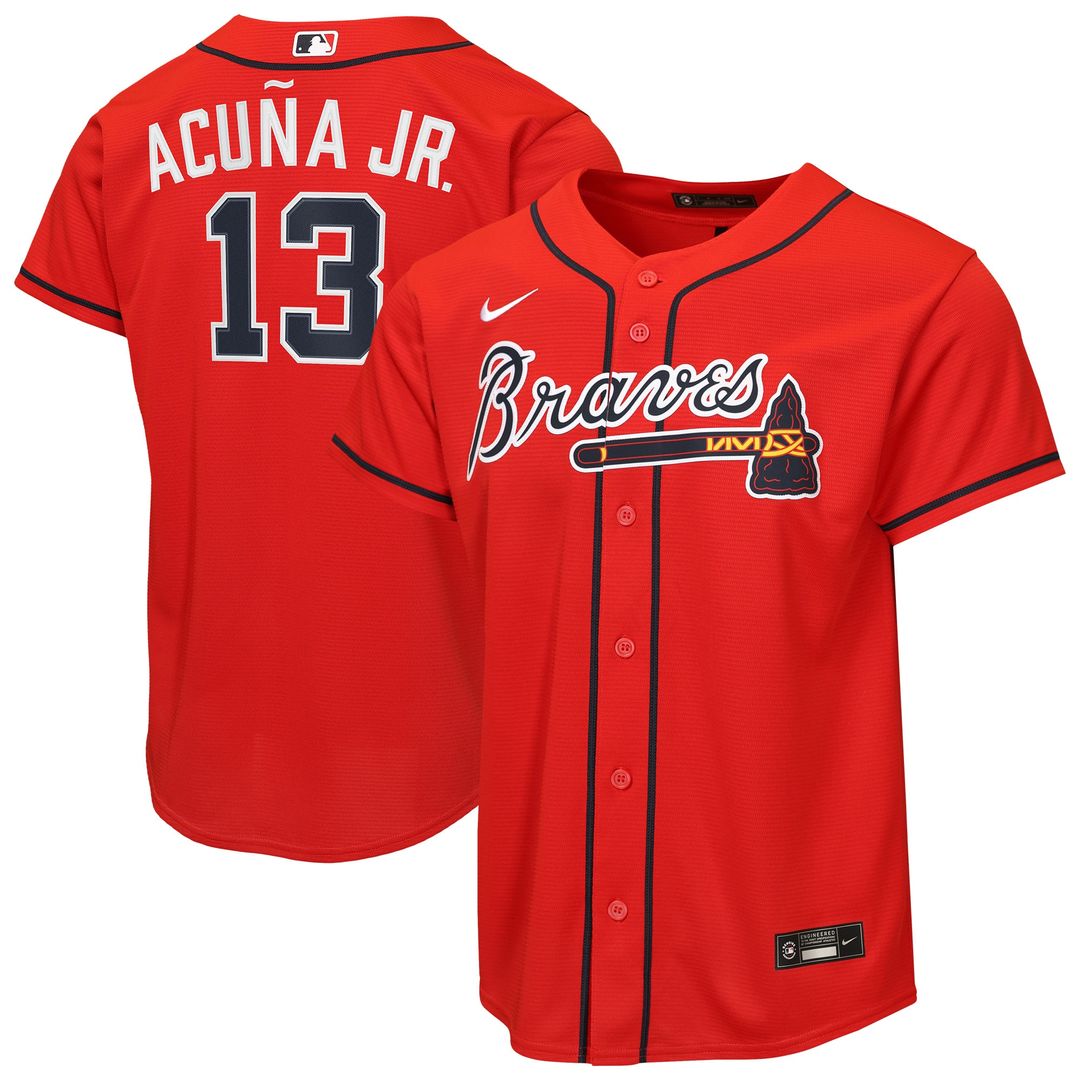 Atlanta Braves Ronald Acuña Jr. Nike Youth Road Replica Jersey - Gray MLB Team Jersey Baseball Fan Apparel